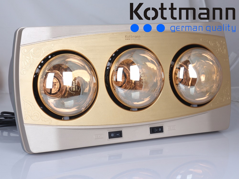Đèn sưởi nhà tắm Kottmann 3 bóng treo tường – K3BH